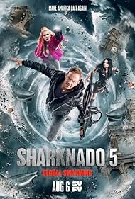 Tara Reid, Ian Ziering, and Cassandra Scerbo in Sharknado 5: Global Swarming (2017)