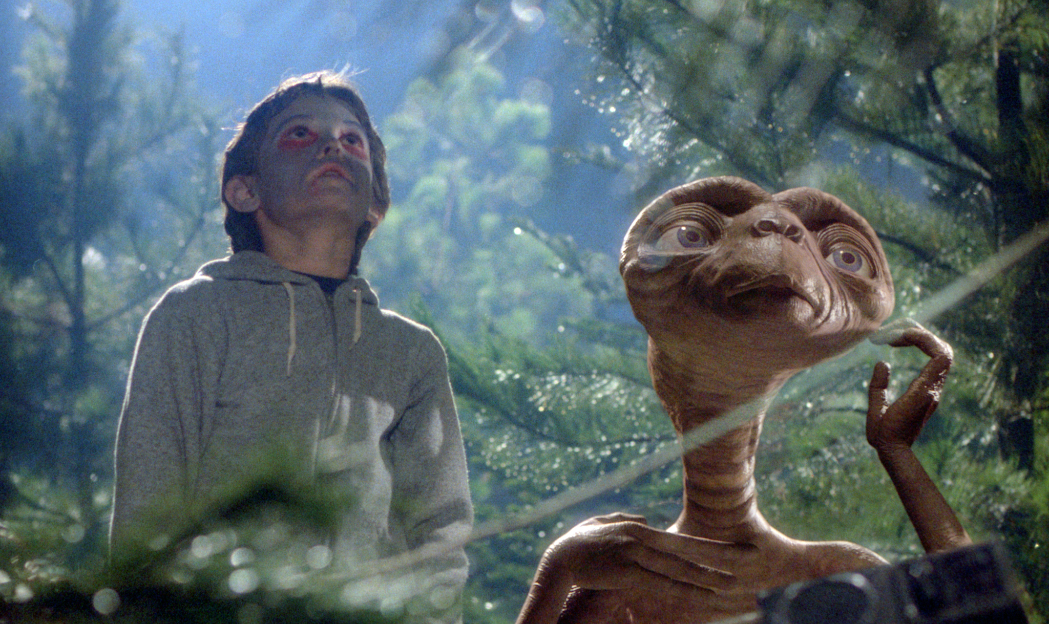 Henry Thomas and Pat Welsh in E.T. the Extra-Terrestrial (1982)