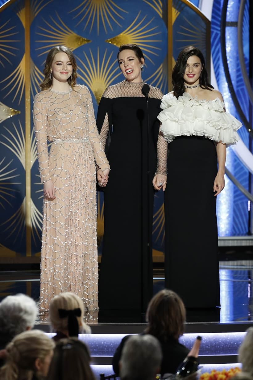 Rachel Weisz, Emma Stone, and Olivia Colman at an event for The Favourite (2018)