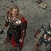 Chris Evans and Chris Hemsworth in The Avengers (2012)