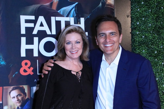 Director/Producer/Actor Robert Krantz and Nancy Stafford at premier of "Faith, Hope & Love"