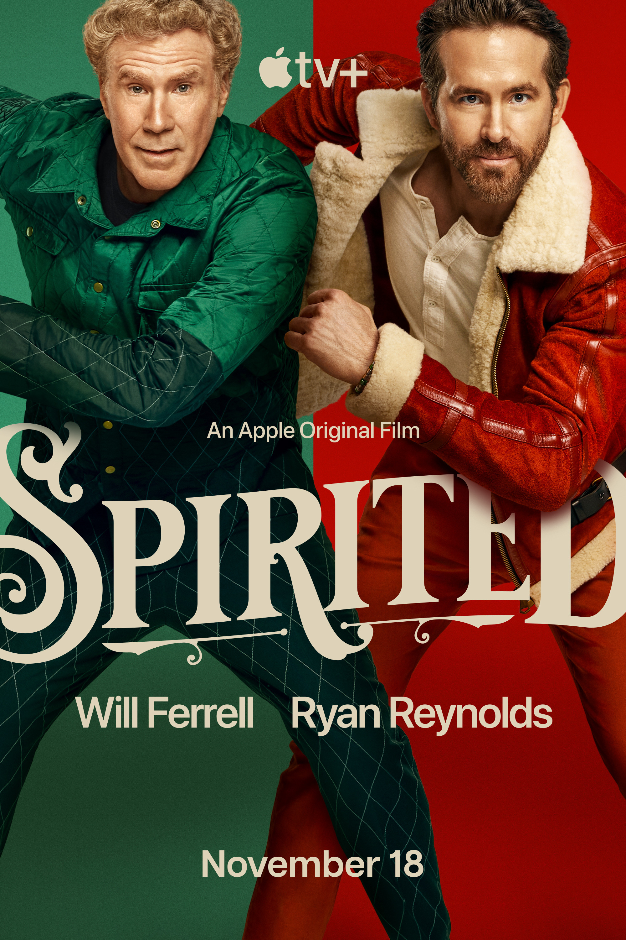 Will Ferrell and Ryan Reynolds in Spirited (2022)