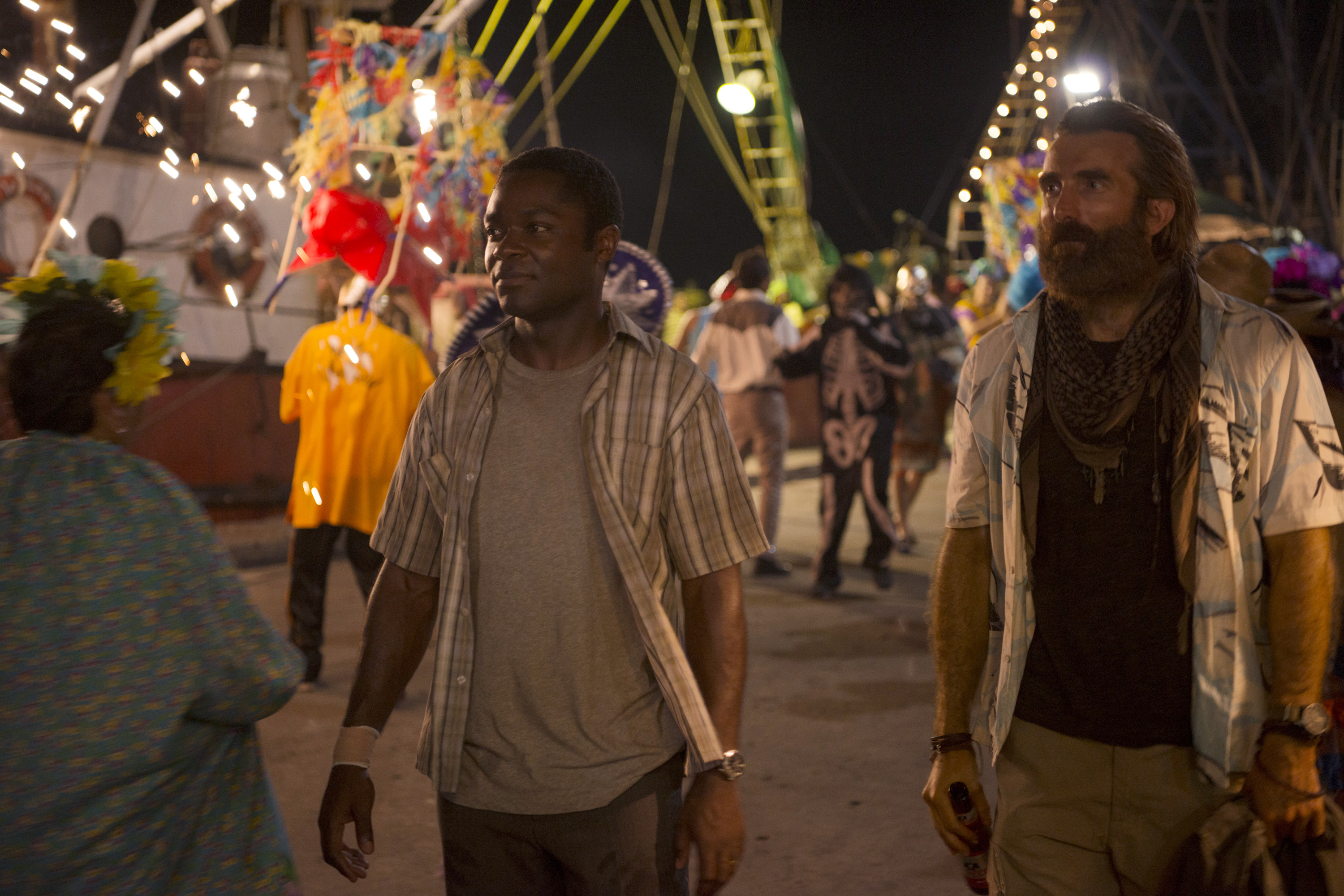 David Oyelowo and Sharlto Copley in Gringo (2018)