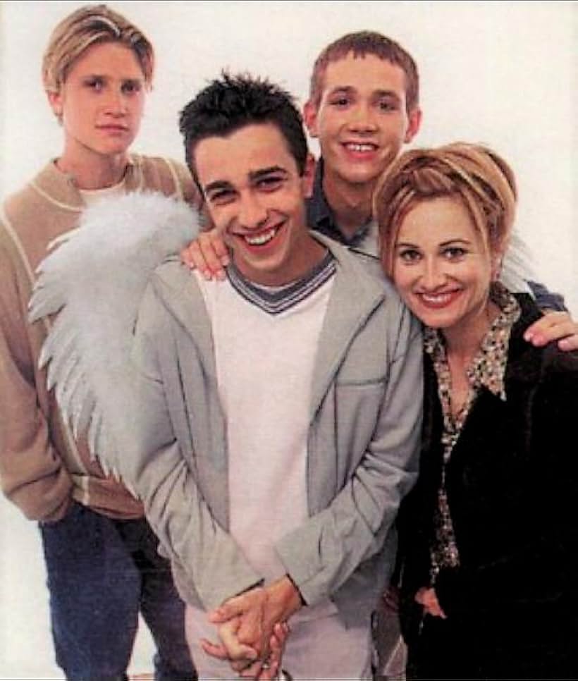 Corbin Allred, Jordan Brower, Mike Damus, and Maureen McCormick in Teen Angel (1997)