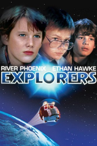 Ethan Hawke, River Phoenix, and Jason Presson in Explorers (1985)