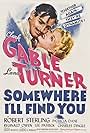 Clark Gable and Lana Turner in Somewhere I'll Find You (1942)