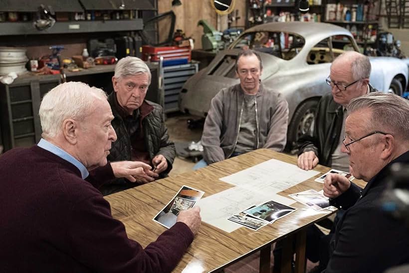 Michael Caine, Jim Broadbent, Tom Courtenay, Paul Whitehouse, and Ray Winstone in King of Thieves (2018)