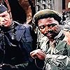 Richard Dawson, Ivan Dixon, and Larry Hovis in Hogan's Heroes (1965)