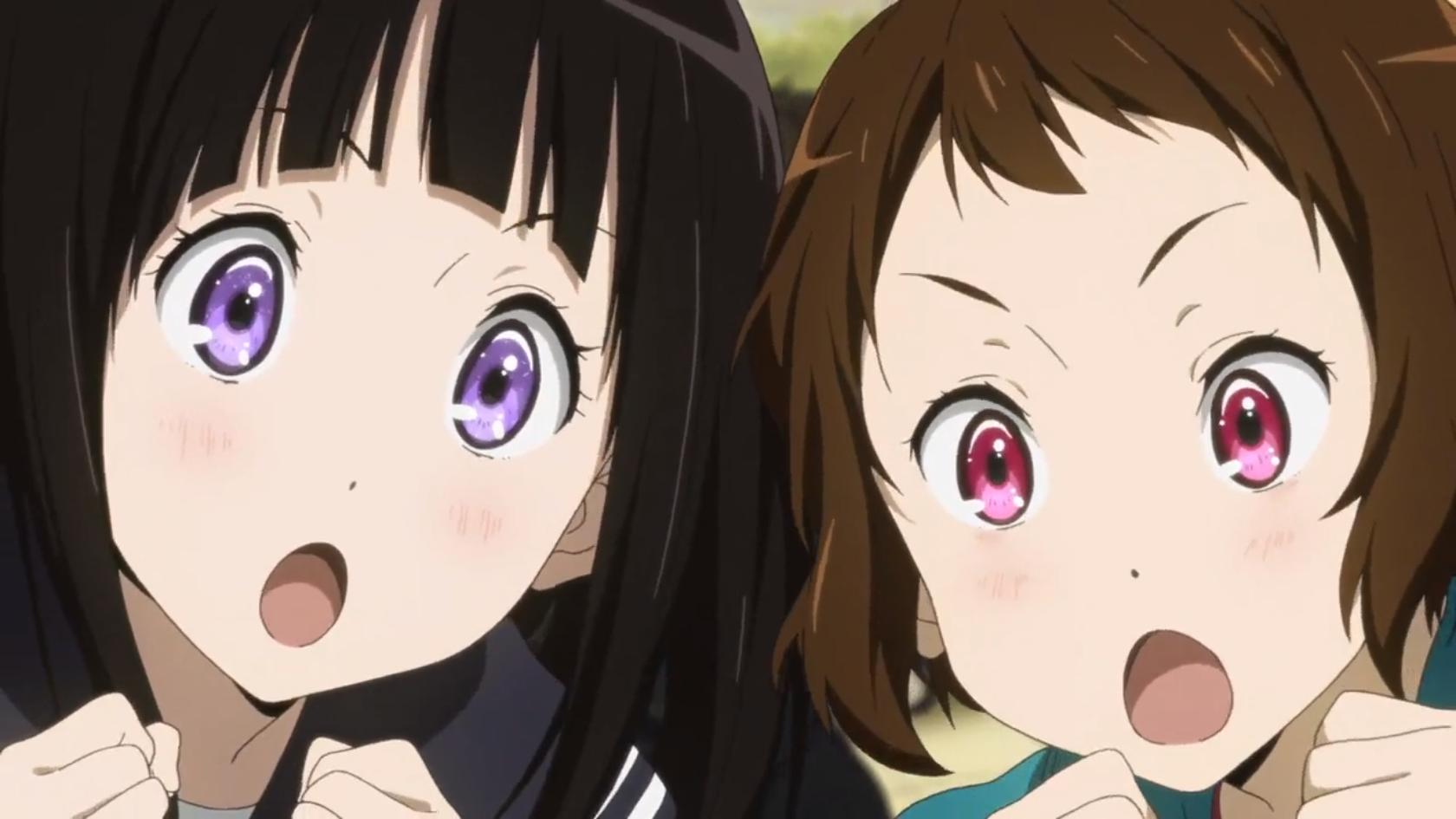 Satomi Satô and Ai Kayano in Hyouka (2012)