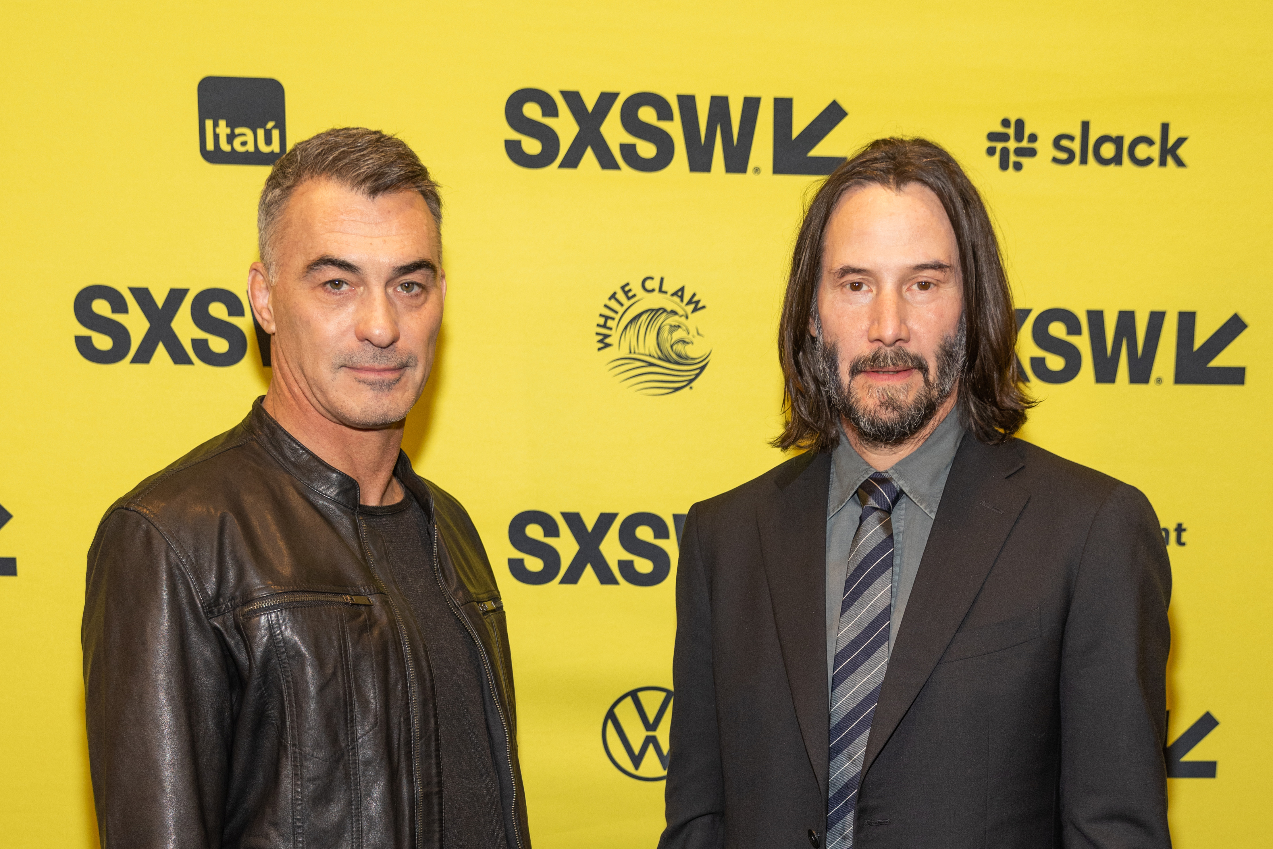 Keanu Reeves and Chad Stahelski at an event for John Wick: Chapter 4 (2023)