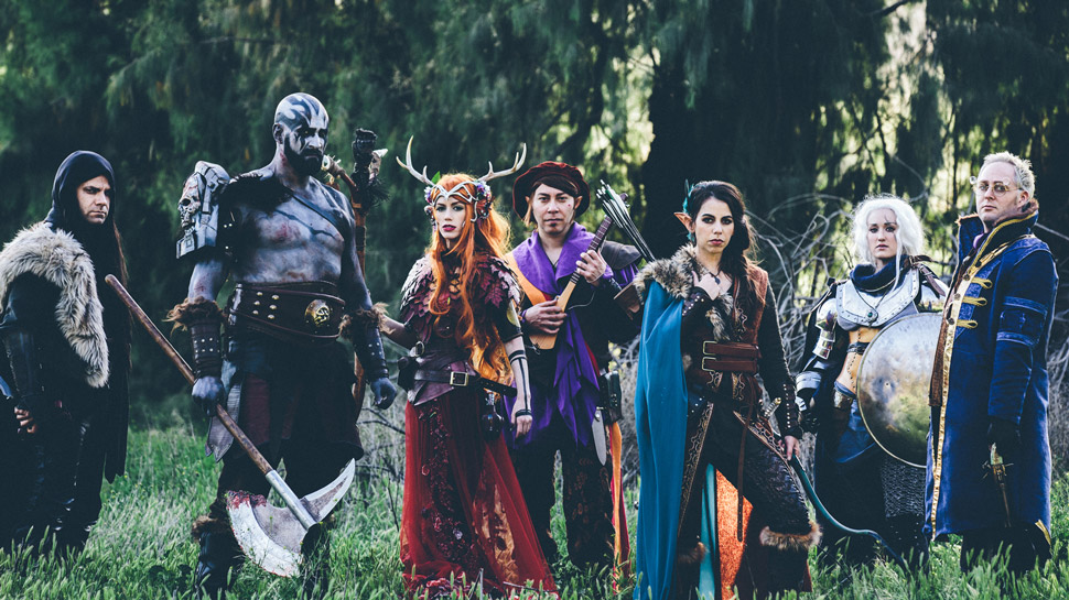 Taliesin Jaffe, Ashley Johnson, Sam Riegel, Travis Willingham, Laura Bailey, Liam O'Brien, Matthew Mercer, and Marisha Ray in Critical Role (2015)