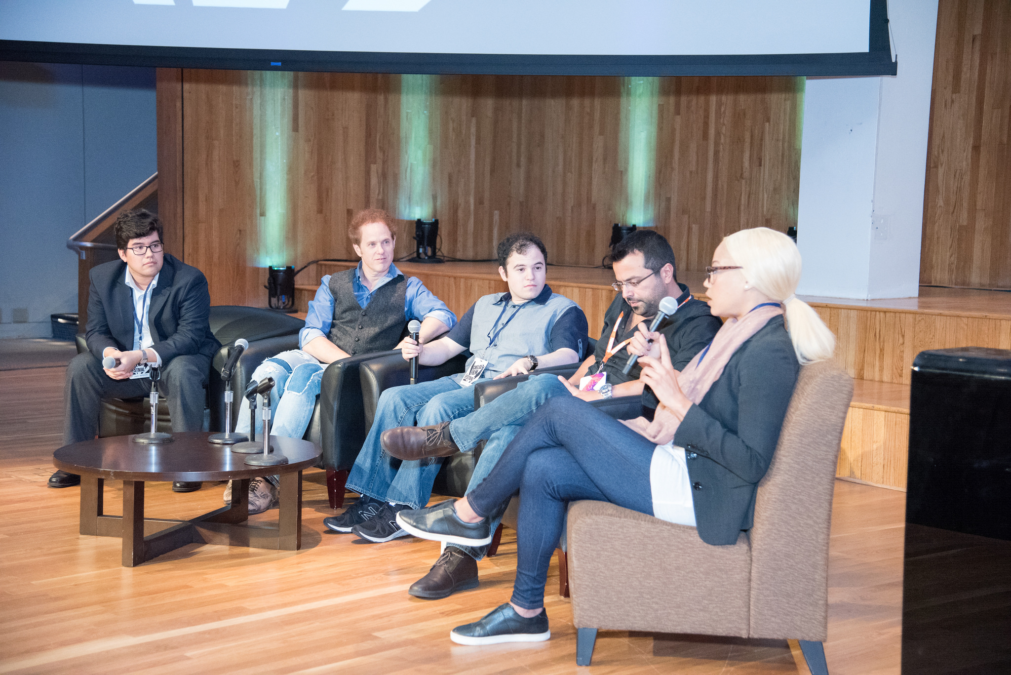 Daniel Rodriguez, Raphael Sbarge, Max Hechtman and Mickaël Cohen at the 2017 Chelsea Film Festival.