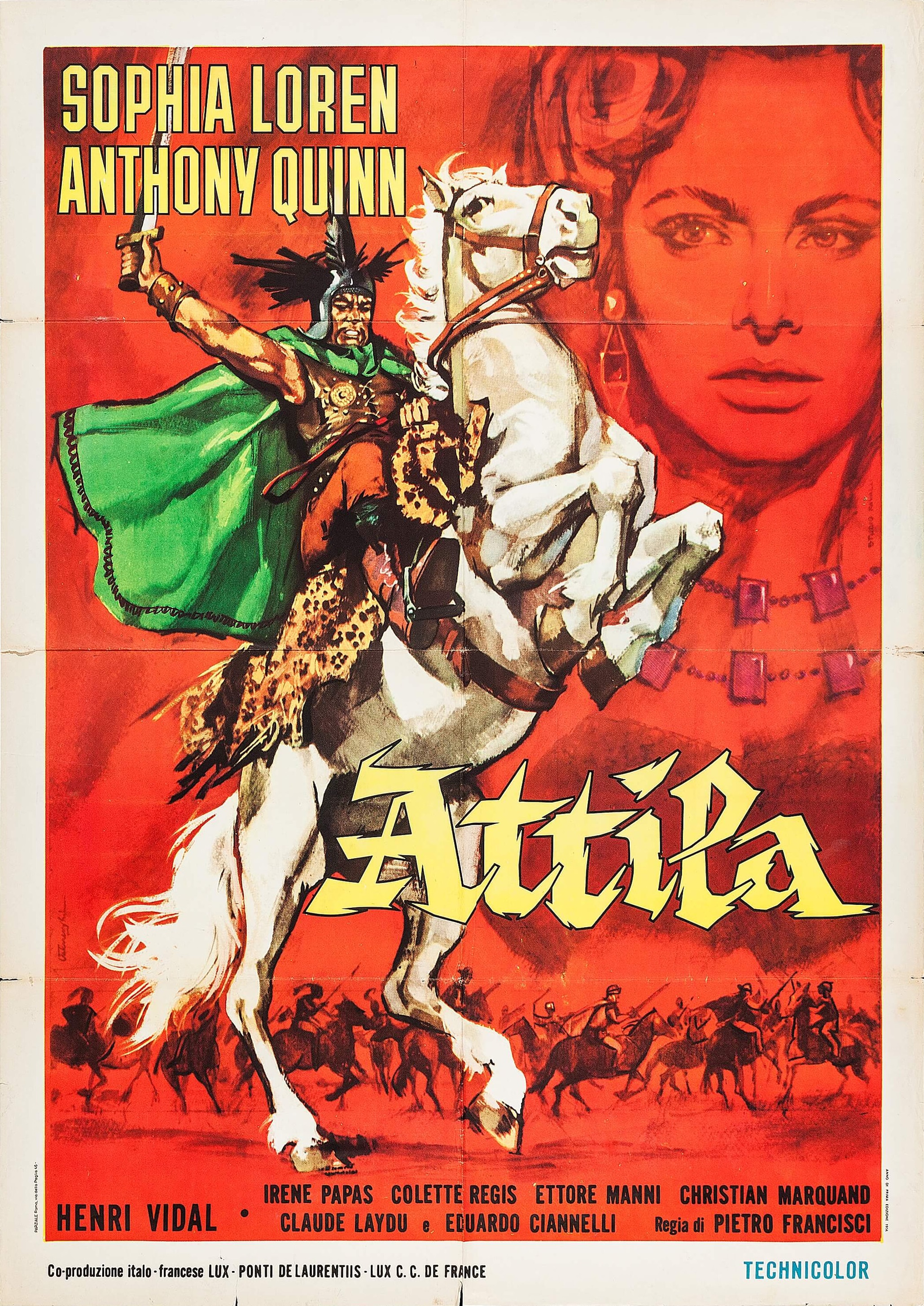 Sophia Loren and Anthony Quinn in Attila (1954)