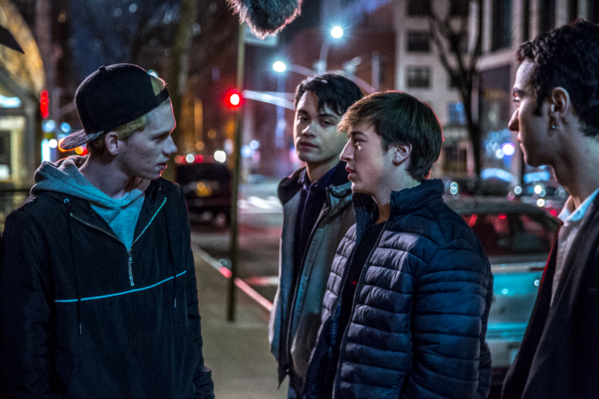 Skyler Gisondo, Alex Wolff, and Tommy Nelson in The Cat and the Moon (2019)