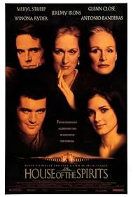 Antonio Banderas, Winona Ryder, Glenn Close, Jeremy Irons, and Meryl Streep in The House of the Spirits (1993)