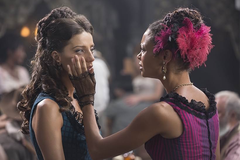 Thandiwe Newton and Angela Sarafyan in Westworld (2016)