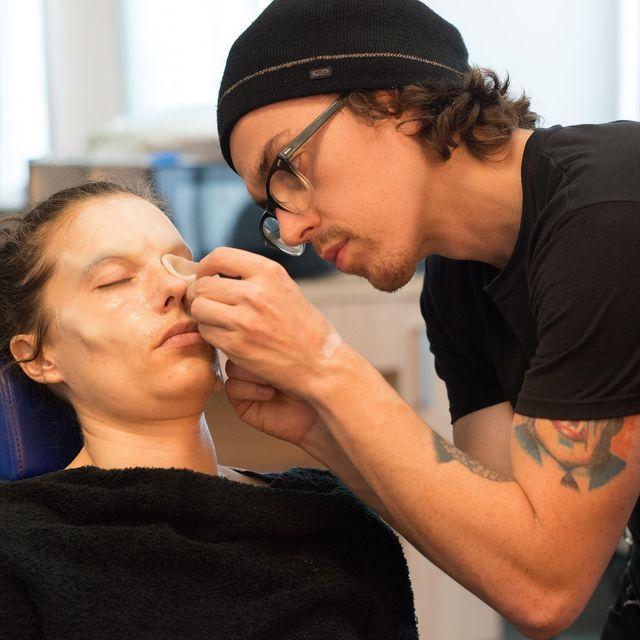 Adam Dougherty on set of The Cleansing Hour