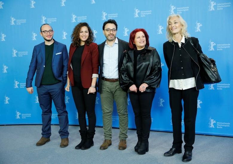 Dora Bouchoucha, Sabah Bouzouita, Mohamed Ben Attia, Majd Mastoura, and Rym Ben Messaoud at an event for Hedi (2016)