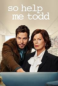 Marcia Gay Harden and Skylar Astin in So Help Me Todd (2022)