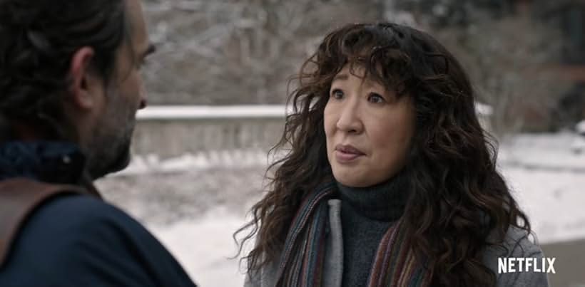 Jay Duplass and Sandra Oh in The Chair (2021)