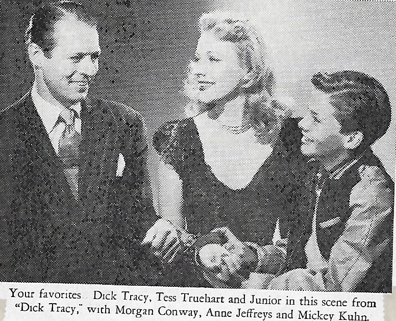 Morgan Conway, Anne Jeffreys, and Mickey Kuhn in Dick Tracy (1945)