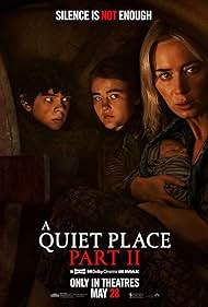 Emily Blunt, Noah Jupe, and Millicent Simmonds in A Quiet Place Part II (2020)