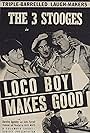 Moe Howard, Larry Fine, and Curly Howard in Loco Boy Makes Good (1942)