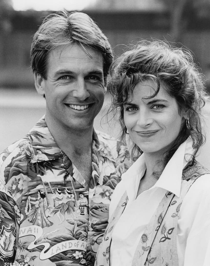 Kirstie Alley and Mark Harmon in Summer School (1987)