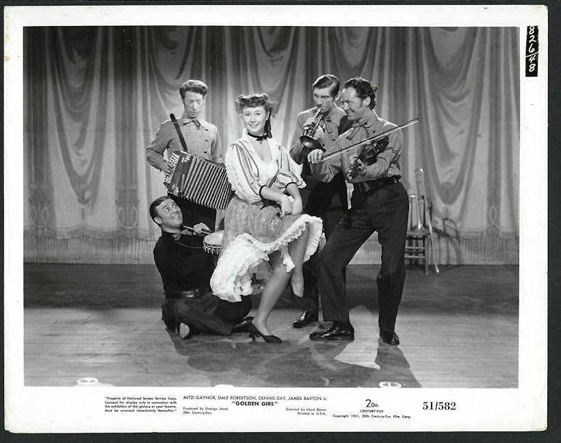 Tex Brodus, Robert Cherry, Mitzi Gaynor, and Danny Jackson in Golden Girl (1951)