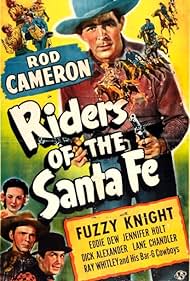 Rod Cameron, Eddie Dew, Jennifer Holt, Fuzzy Knight, and Ray Whitley in Riders of the Santa Fe (1944)