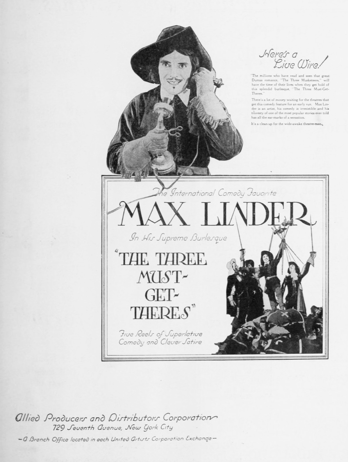 Max Linder in The Three Must-Get-Theres (1922)