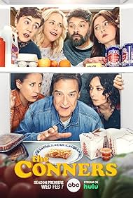 John Goodman, Sara Gilbert, Jay R. Ferguson, Alicia Goranson, Laurie Metcalf, Emma Kenney, and Ames McNamara in The Conners (2018)