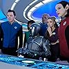 Penny Johnson Jerald, Seth MacFarlane, Peter Macon, Mark Jackson, Halston Sage, and Giorgia Whigham in The Orville (2017)