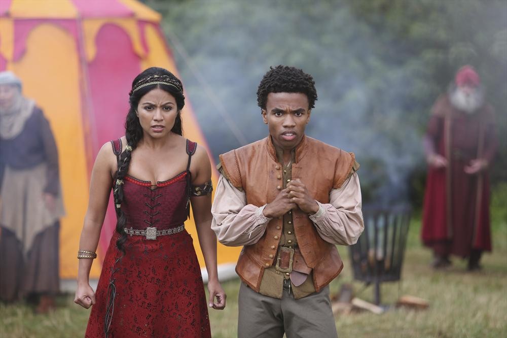 Luke Youngblood and Karen David in Galavant (2015)