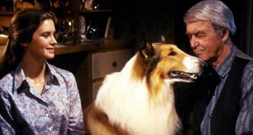 James Stewart, Stephanie Zimbalist, and Lassie in The Magic of Lassie (1978)