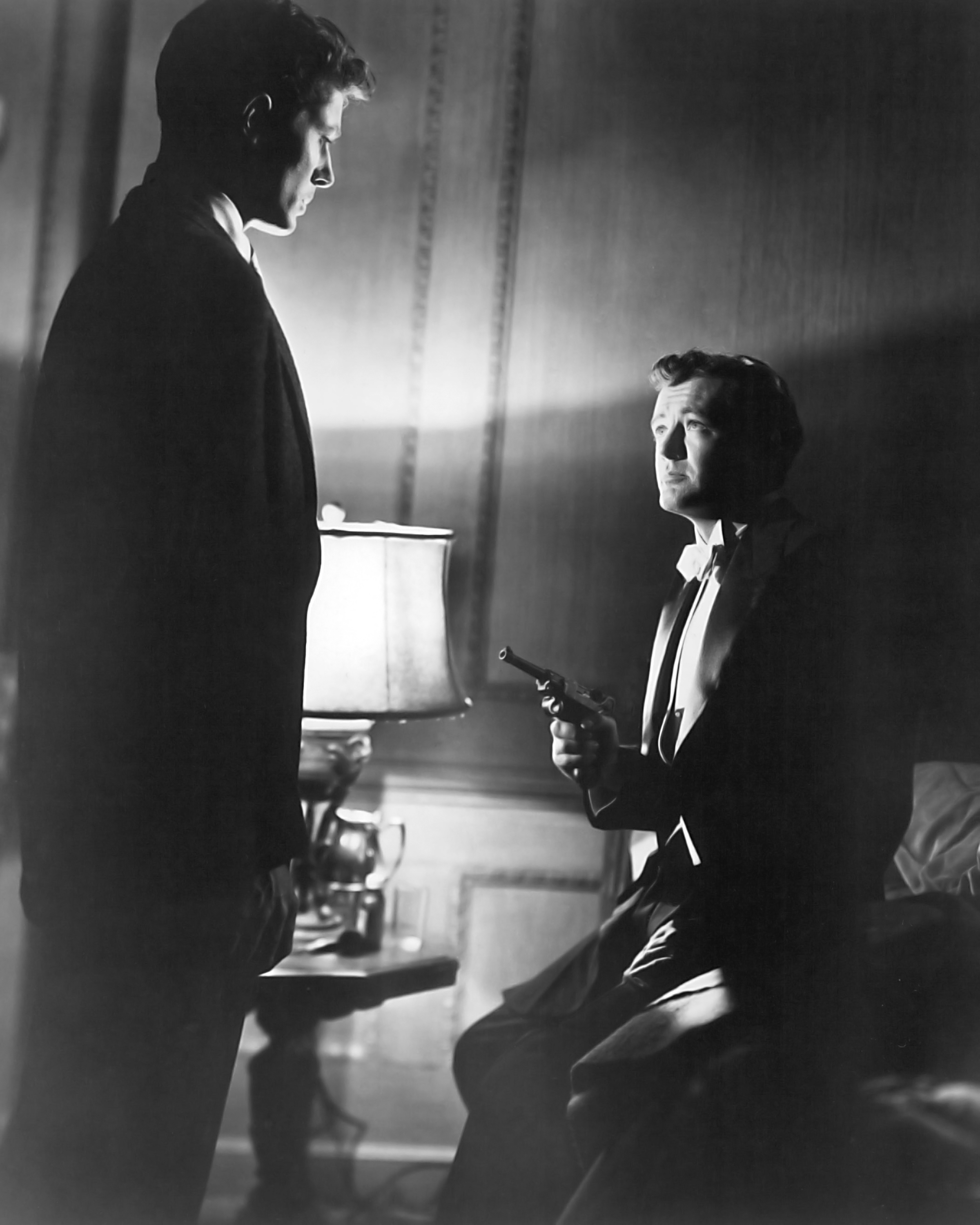 Farley Granger and Robert Walker in Strangers on a Train (1951)