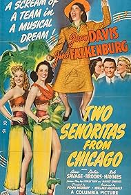 Leslie Brooks, Joan Davis, Jinx Falkenburg, and Bob Haymes in Two Señoritas from Chicago (1943)