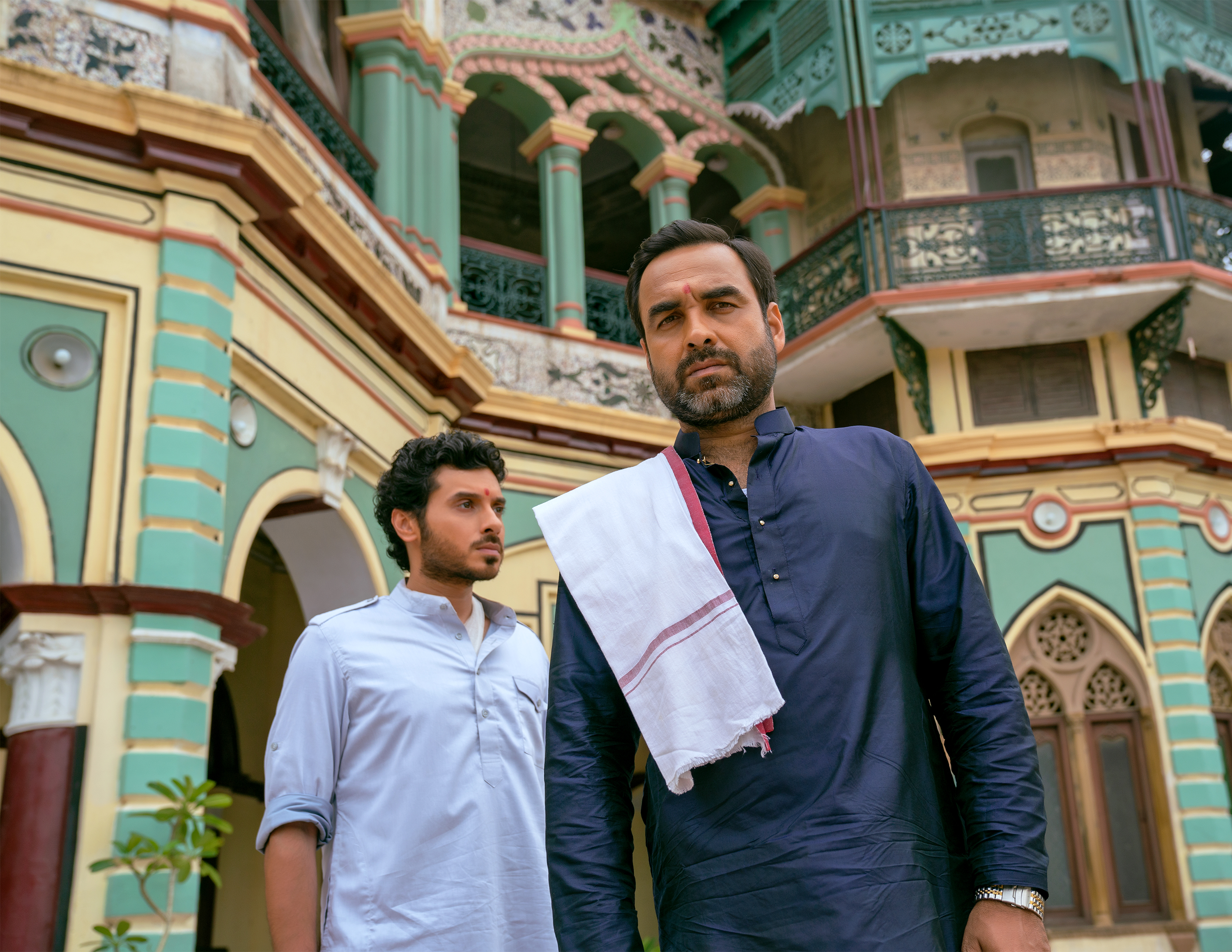 Pankaj Tripathi and Divyendu Sharma in Mirzapur (2018)