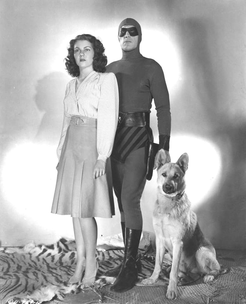 Jeanne Bates, Tom Tyler, and Ace the Wonder Dog in The Phantom (1943)