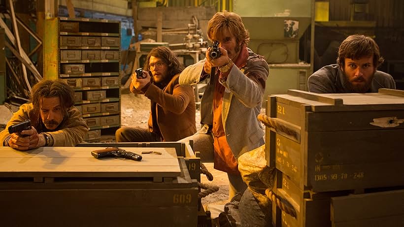 Noah Taylor, Sharlto Copley, Armie Hammer, and Jack Reynor in Free Fire (2016)