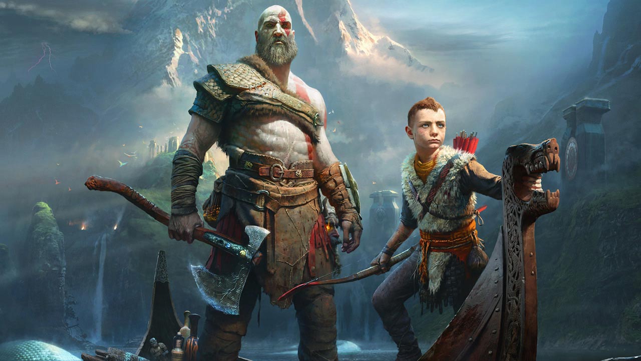 Christopher Judge and Sunny Suljic in God of War (2018)