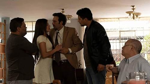 Fernando Arévalo, Rodrigo Jerez, Sebastián Martínez, Julian Caicedo, and Juliette Pardau in Until Money Do Us Part (2022)