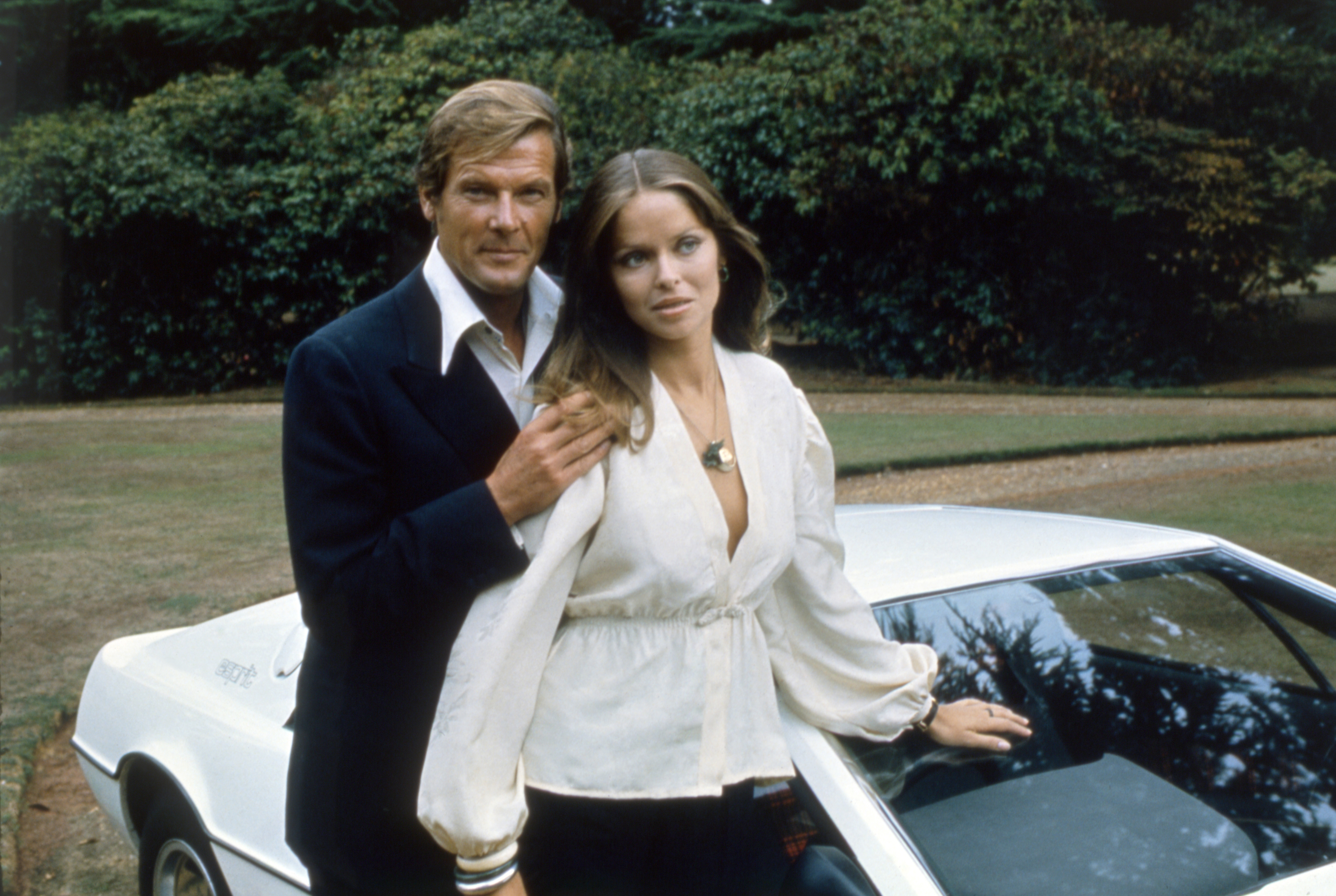 Roger Moore and Barbara Bach in The Spy Who Loved Me (1977)