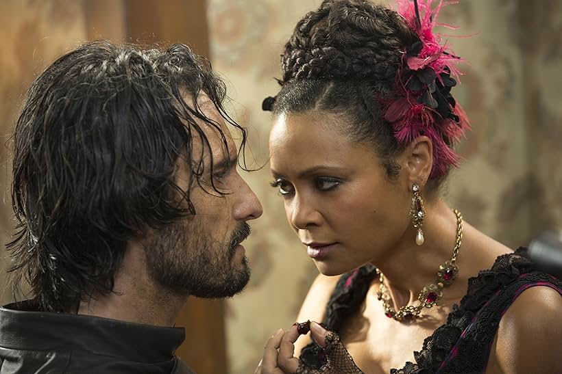 Thandiwe Newton and Rodrigo Santoro in Westworld (2016)