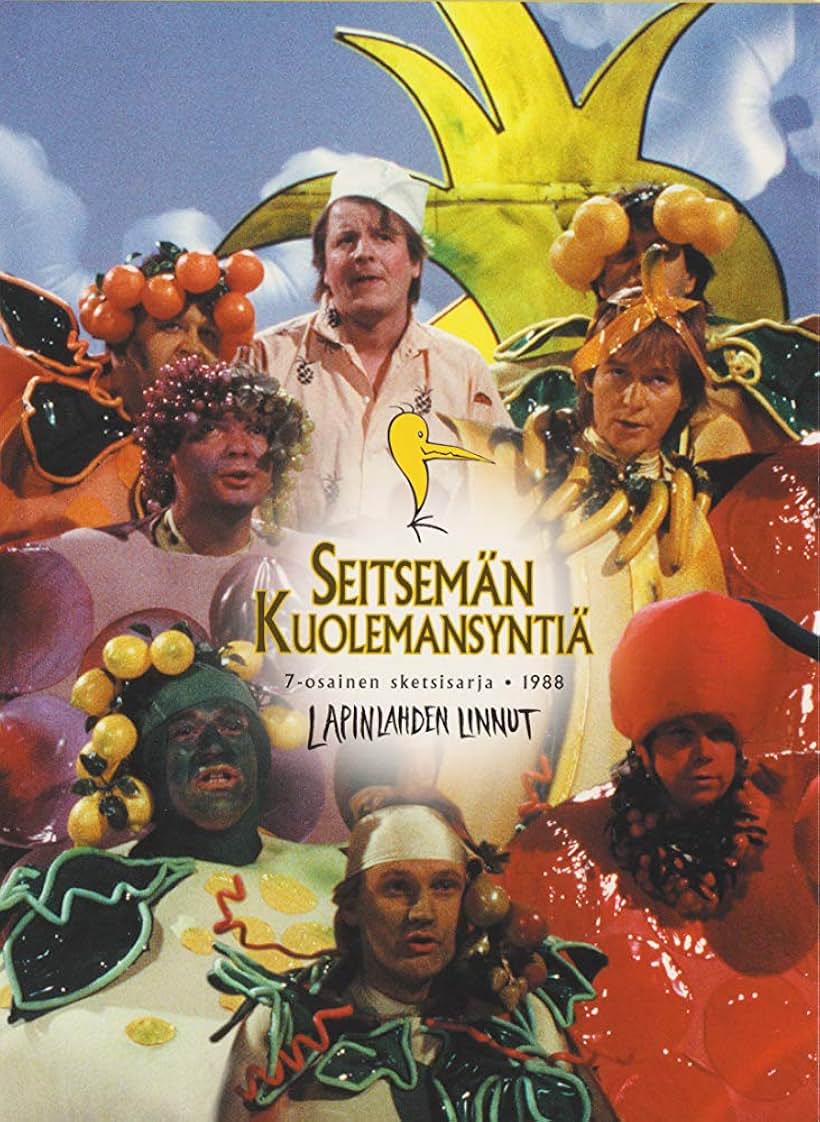 Timo Eränkö, Pekka Hedkrok, Matti Jaaranen, Mikko Kivinen, Hannu Lemola, Tapio Liinoja, Heikki Salomaa, and Markku Toikka in Seitsemän kuolemansyntiä (1988)