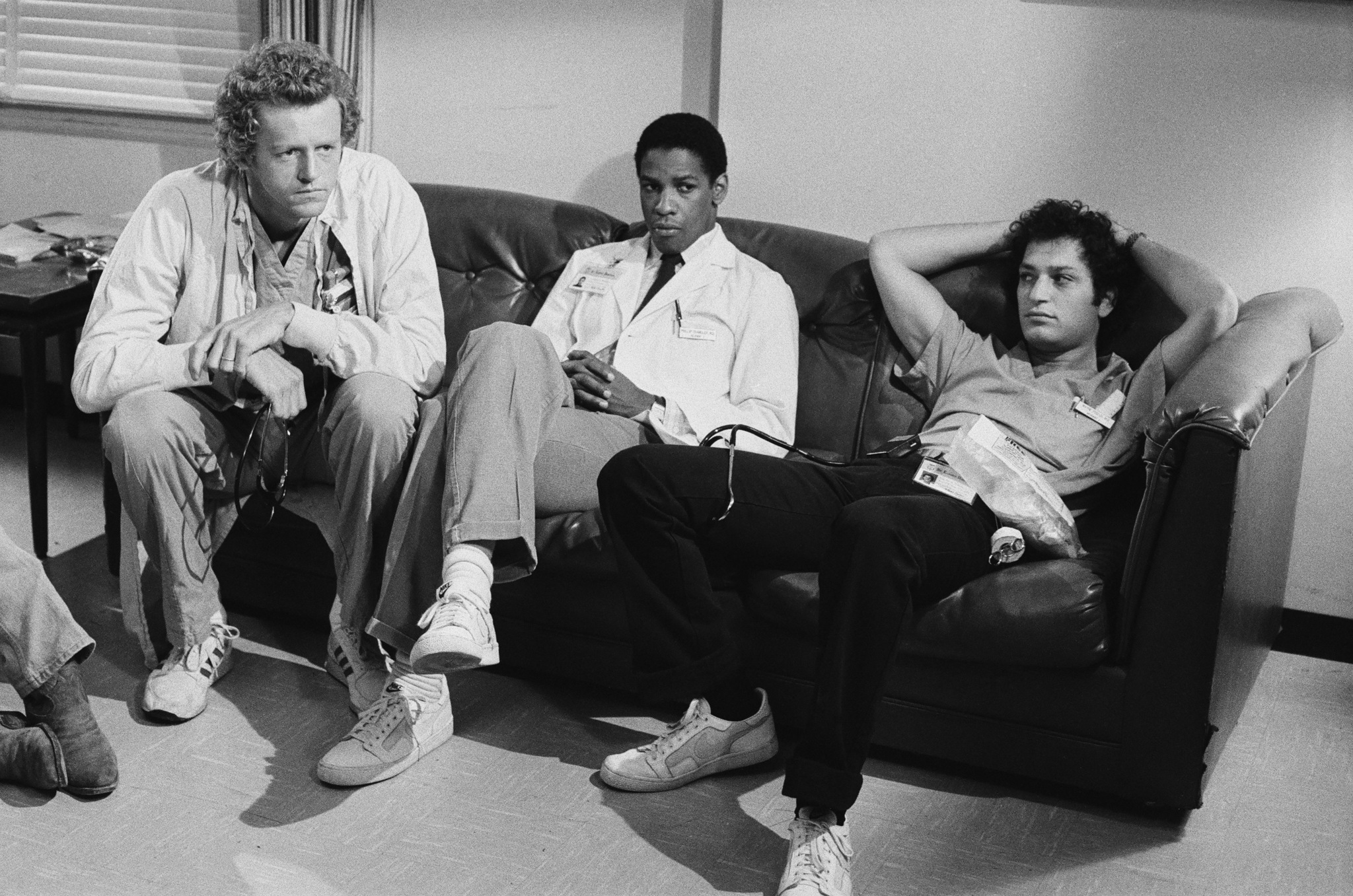 Denzel Washington, David Morse, and Howie Mandel in St. Elsewhere (1982)