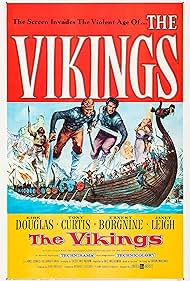 Kirk Douglas, Ernest Borgnine, Tony Curtis, and Janet Leigh in The Vikings (1958)