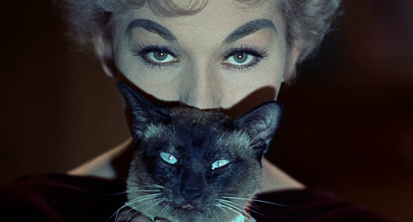 Kim Novak and Pyewacket in Bell Book and Candle (1958)