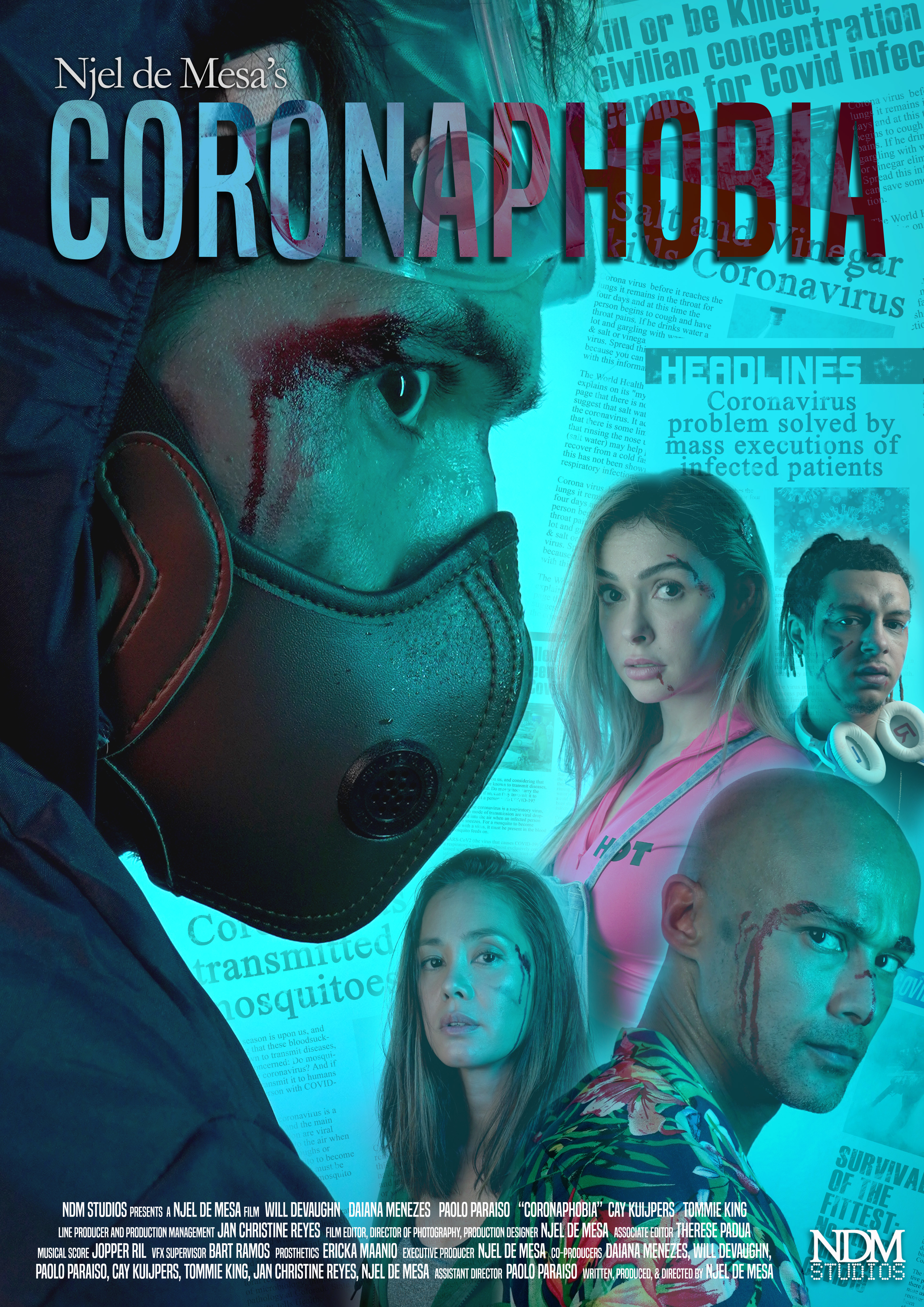 Cay Kuijpers, Tommie King, Paolo Paraiso, Will Devaughn, and Daiana Menezes in Coronaphobia (2020)