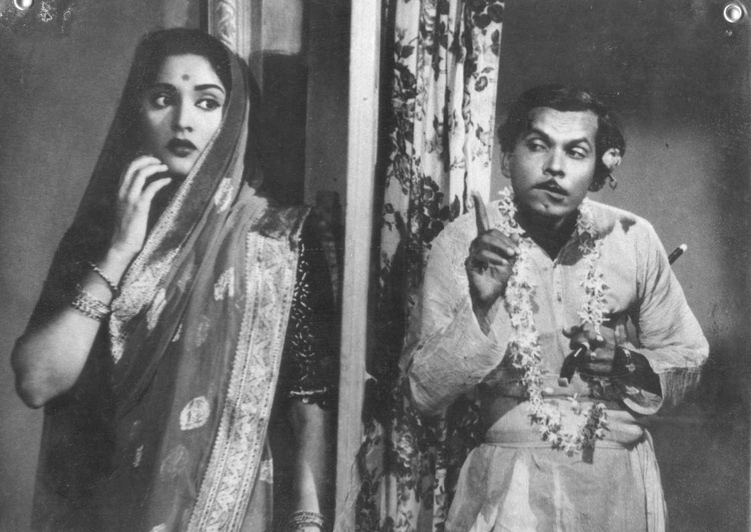 Vyjayanthimala and Johnny Walker in Devdas (1955)